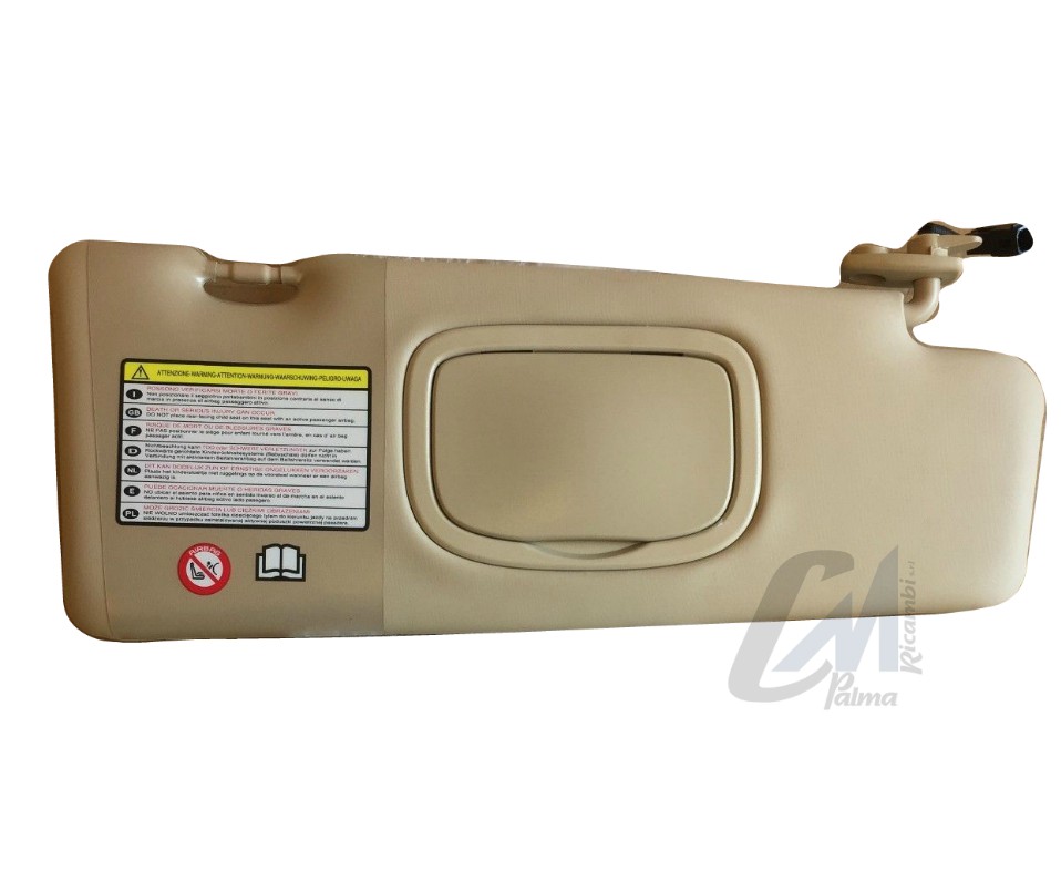 ALETTA PARASOLE LANCIA DELTA 2008-2014 SX SINISTRA PANTINA ORIGINALE BEIGE CON SPECCHIO