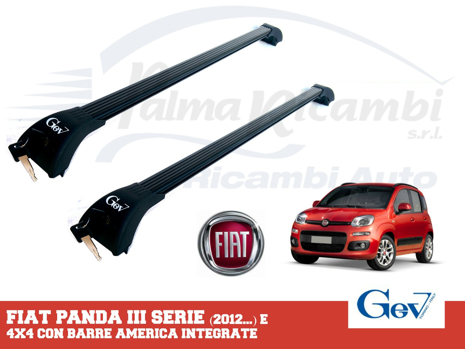 Barre Portatutto GEV Specifiche Per FIAT Panda III 2012