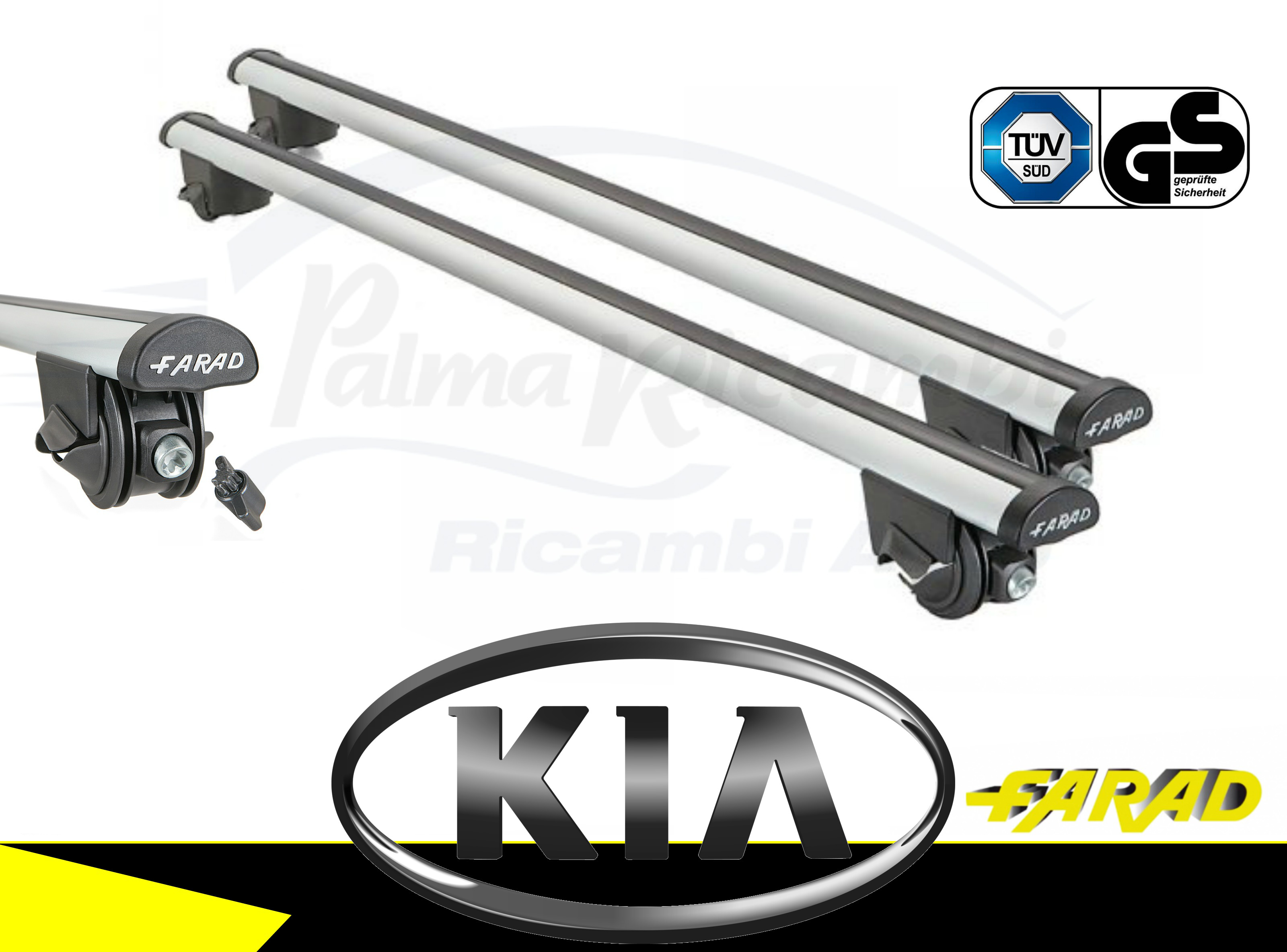 KIT HYUNDAI TUCSON 5P 2004 /> FARAD BARRE PORTATUTTO IN ALLUMINIO SIME 120