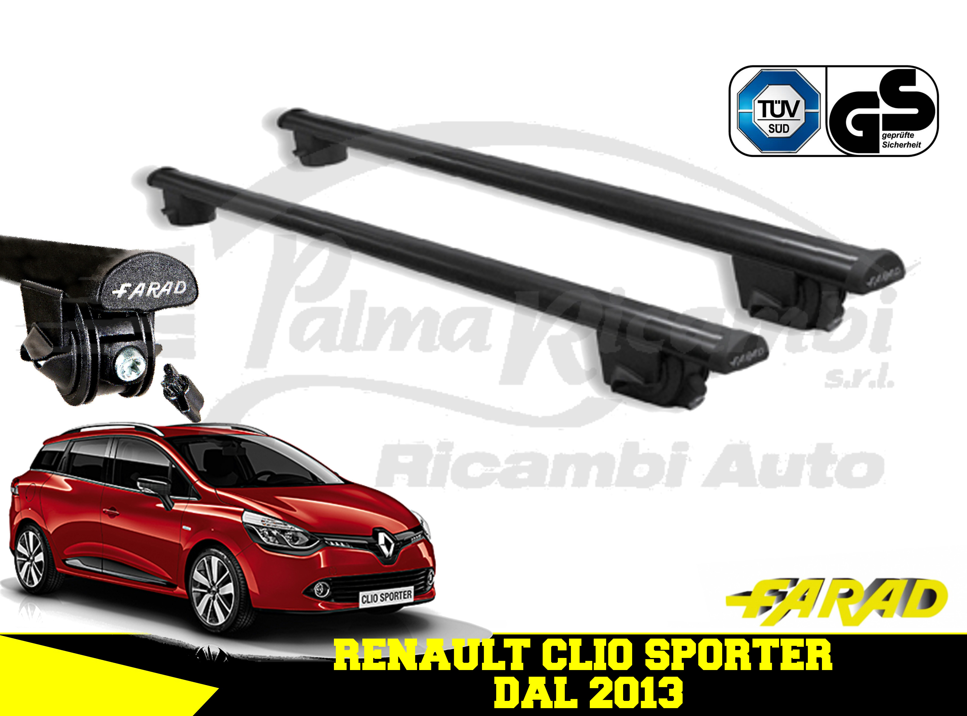 BASSO KIT PORTATUTTO BARRE DA TETTO FARAD RENAULT MEGANE 4 SPORTER 16-/> CORR