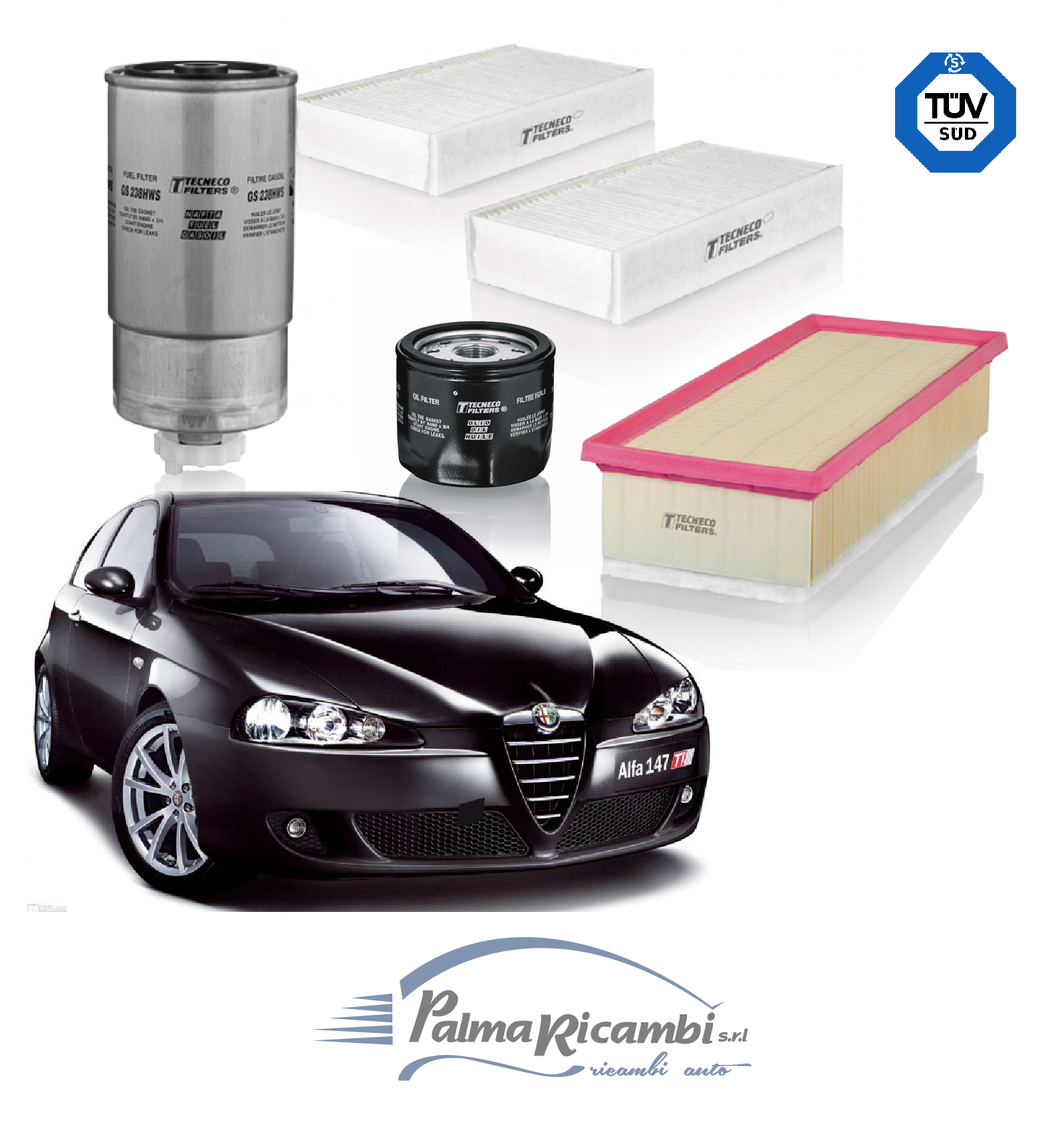 Kit Tagliando ALFA ROMEO 147 GT 1.9 JTD JTDM 5l Di - Foto 8